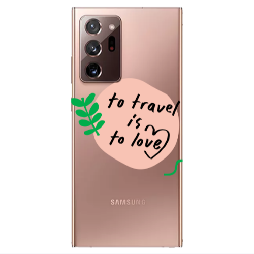 Samsung Note 20 Ultra To Travel is to Love Transparent Silicone TPU Θήκη