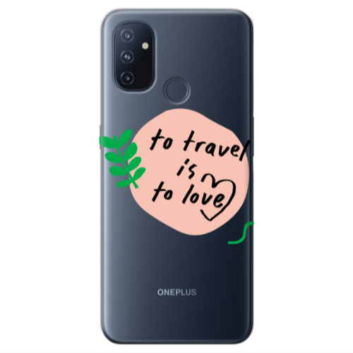 Oneplus Nord 100 To Travel is to Love Transparent Silicone TPU Θήκη