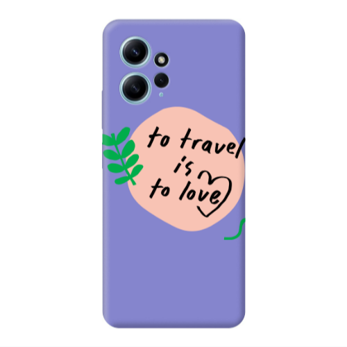 Xiaomi Redmi Note 12 4G To Travel is to Love Purple Colored Silicone TPU Θήκη