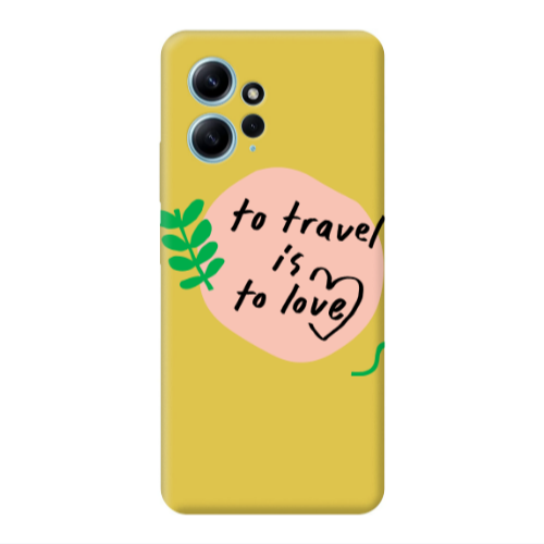 Xiaomi Redmi Note 12 4G To Travel is to Love Yellow Colored Silicone TPU Θήκη