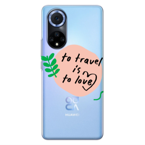 Huawei Nova 9 To Travel is to Love Transparent Silicone TPU Θήκη