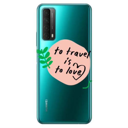 Huawei P Smart 2021 To Travel is to Love Transparent Silicone TPU Θήκη