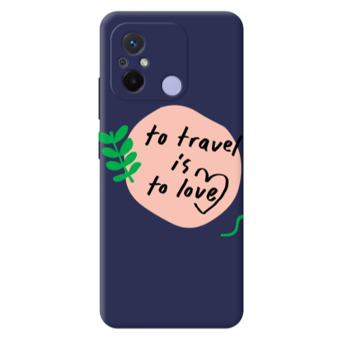 Xiaomi Redmi 12C To Travel is to Love Dark blue Colored Silicone TPU Θήκη