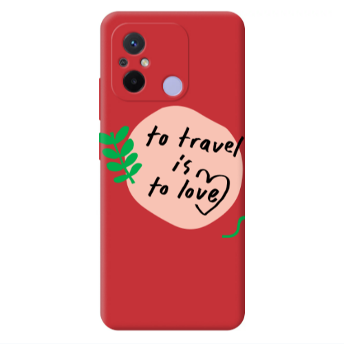 Xiaomi Redmi 12C To Travel is to Love Red Colored Silicone TPU Θήκη