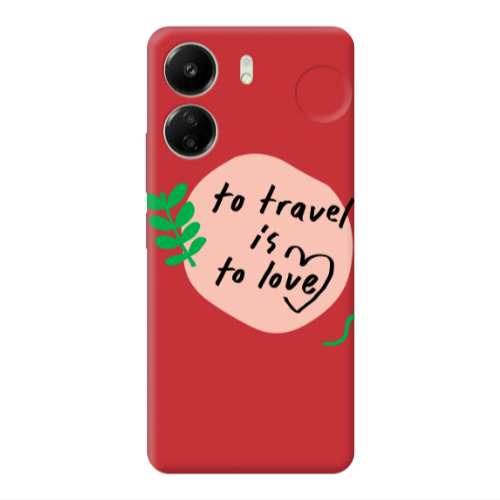 Xiaomi Redmi 13C To Travel is to Love Red Colored Silicone TPU Θήκη