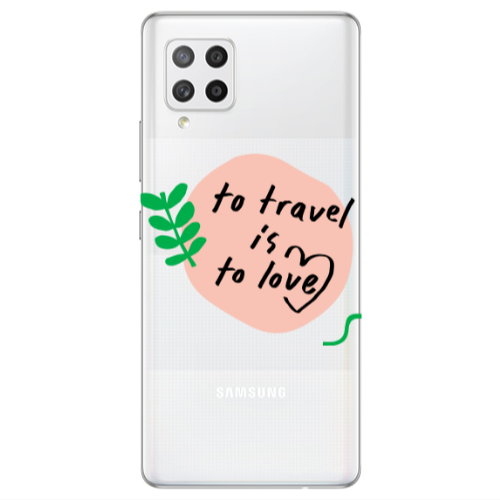 Samsung A42 5G To Travel is to Love Transparent Silicone TPU Θήκη