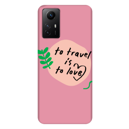 Xiaomi Redmi Note 12s To Travel is to Love Pink Colored Silicone TPU Θήκη