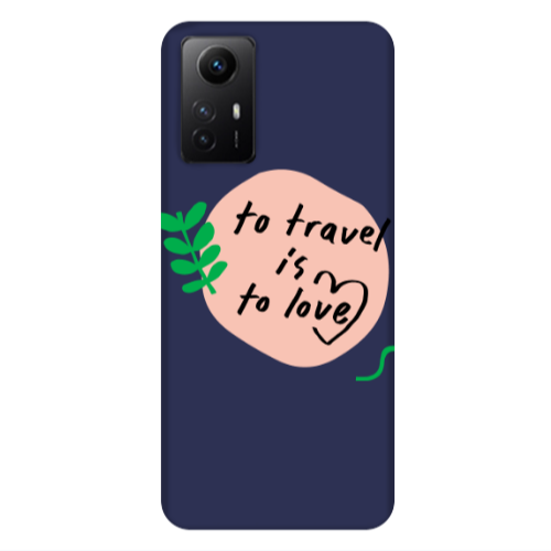 Xiaomi Redmi Note 12s To Travel is to Love Dark blue Colored Silicone TPU Θήκη