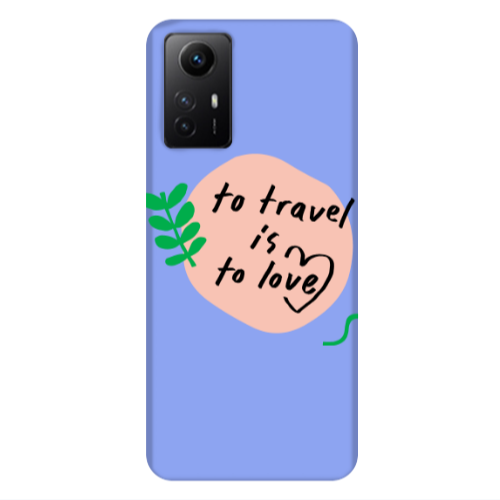 Xiaomi Redmi Note 12s To Travel is to Love Light Purple Colored Silicone TPU Θήκη