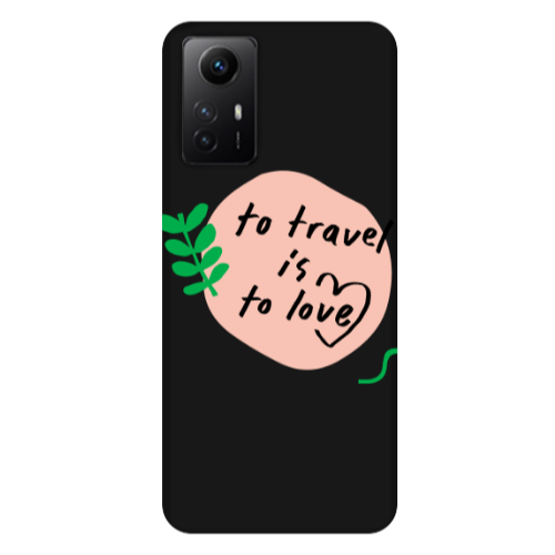 Xiaomi Redmi Note 12s To Travel is to Love Black Colored Silicone TPU Θήκη