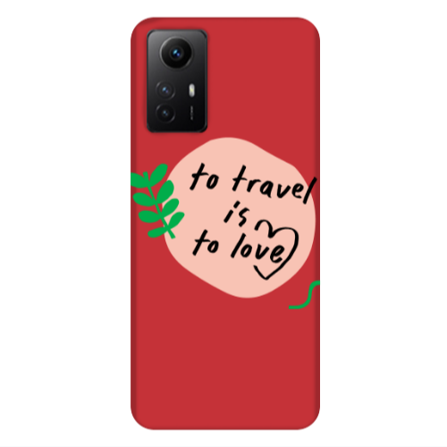 Xiaomi Redmi Note 12s To Travel is to Love Red Colored Silicone TPU Θήκη