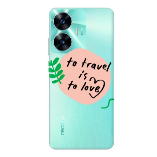 Realme C55 To Travel is to Love Transparent Silicone TPU Θήκη