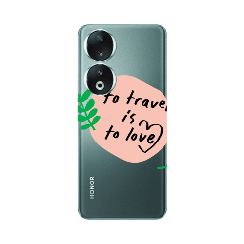 Honor 90 5G To Travel is to Love Transparent Silicone TPU Θήκη