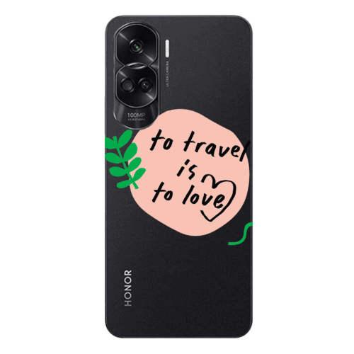 Honor 90 Lite 5G To Travel is to Love Transparent Silicone TPU Θήκη