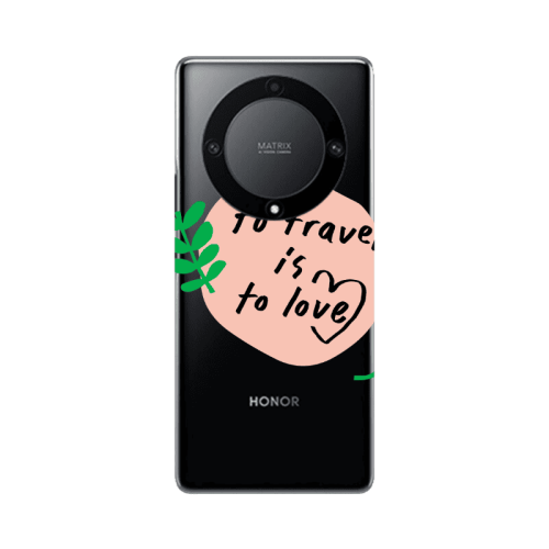 Honor Magic5 Lite 5G To Travel is to Love Transparent Silicone TPU Θήκη