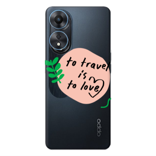 Oppo A 98 To Travel is to Love Transparent Silicone TPU Θήκη
