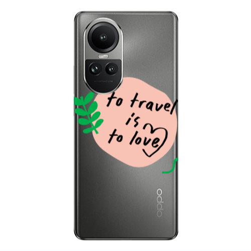 Oppo Reno10 5G To Travel is to Love Transparent Silicone TPU Θήκη