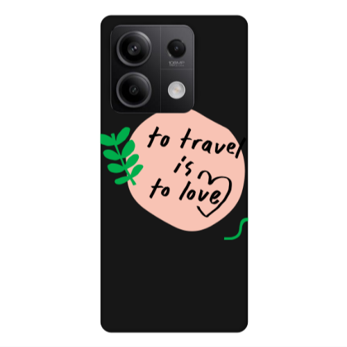Xiaomi Redmi Note 13 5G To Travel is to Love Black Colored Silicone TPU Θήκη