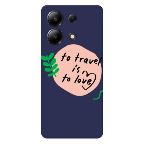 Xiaomi Redmi Note 13 4G To Travel is to Love Dark blue Colored Silicone TPU Θήκη