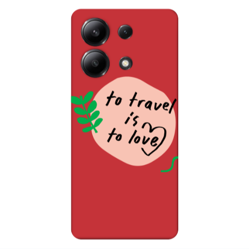 Xiaomi Redmi Note 13 4G To Travel is to Love Red Colored Silicone TPU Θήκη