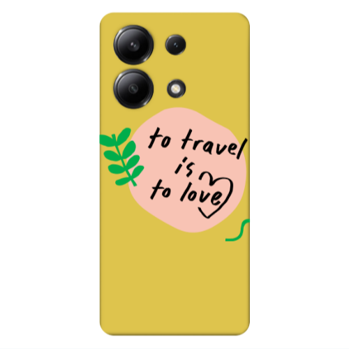 Xiaomi Redmi Note 13 4G To Travel is to Love Yellow Colored Silicone TPU Θήκη