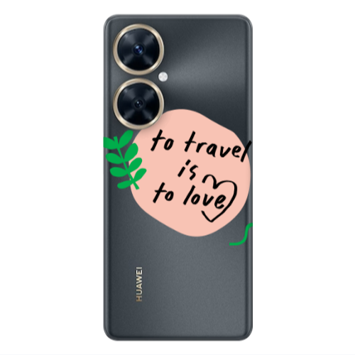 Huawei Nova 11i To Travel is to Love Transparent Silicone TPU Θήκη