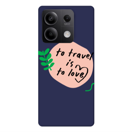 Xiaomi Redmi Note 13Pro 5G To Travel is to Love Dark blue Colored Silicone TPU Θήκη
