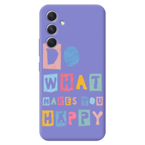 Samsung A56 Do What Makes Purple Colored Silicone TPU Θήκη