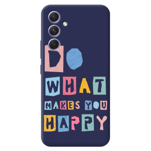 Samsung A56 Do What Makes Dark blue Colored Silicone TPU Θήκη