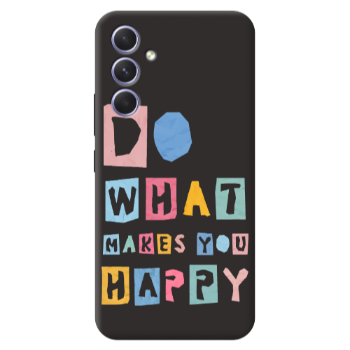 Samsung A56 Do What Makes Black Colored Silicone TPU Θήκη