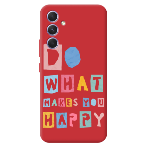 Samsung A56 Do What Makes Red Colored Silicone TPU Θήκη