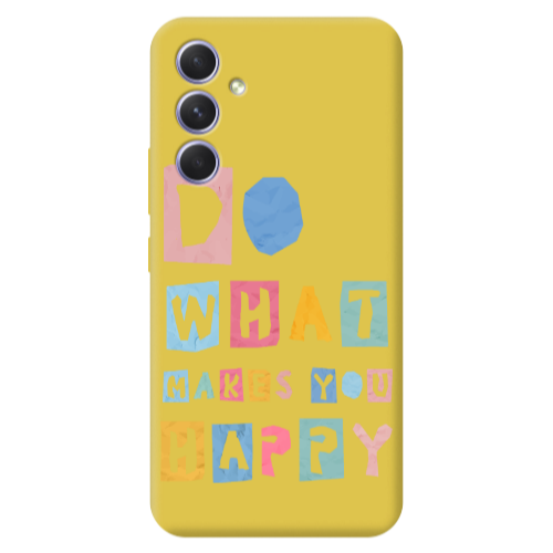 Samsung A56 Do What Makes Yellow Colored Silicone TPU Θήκη