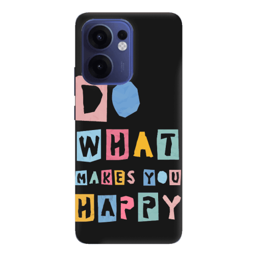 Oppo Reno13 FS Do What Makes Black Colored Silicone TPU Θήκη