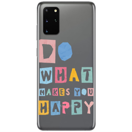 Samsung S20 Plus Do What Makes Transparent Silicone TPU Θήκη