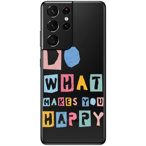 Samsung S21 Ultra Do What Makes Transparent Silicone TPU Θήκη