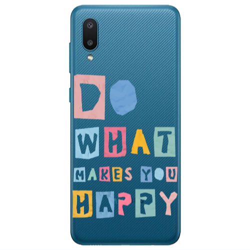 Samsung A02 Do What Makes Transparent Silicone TPU Θήκη