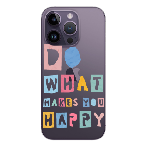 Apple iPhone 14 Pro  Do What Makes Transparent Silicone TPU Θήκη