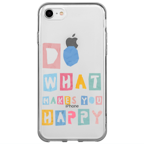 Apple iPhone 7 Do What Makes Transparent Silicone TPU Θήκη