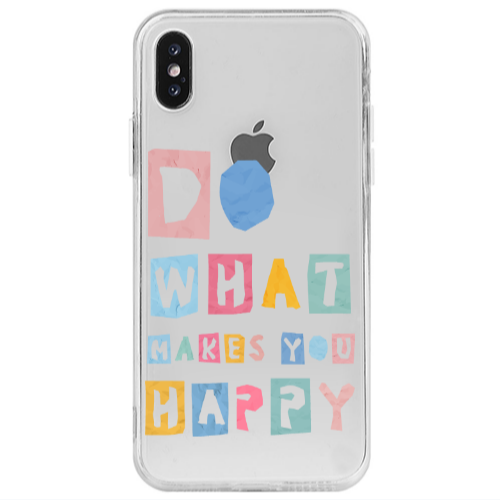 Apple iPhone Xs Do What Makes Transparent Silicone TPU Θήκη