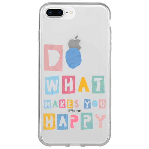Apple iPhone 7 Plus Do What Makes Transparent Silicone TPU Θήκη