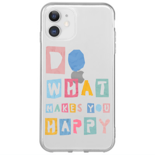 Apple iPhone 12 Mini Do What Makes Transparent Silicone TPU Θήκη