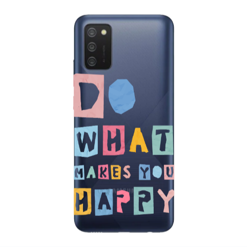 Samsung A03S Do What Makes Transparent Silicone TPU Θήκη