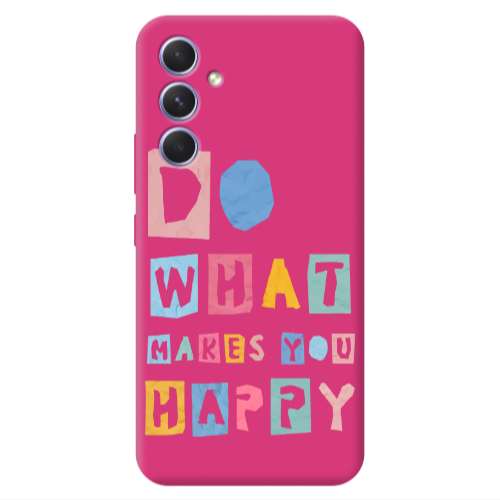 Samsung A54 Do What Makes Fuchsia Colored Silicone TPU Θήκη