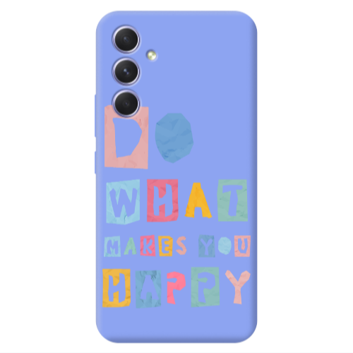 Samsung A54 Do What Makes Light Purple Colored Silicone TPU Θήκη