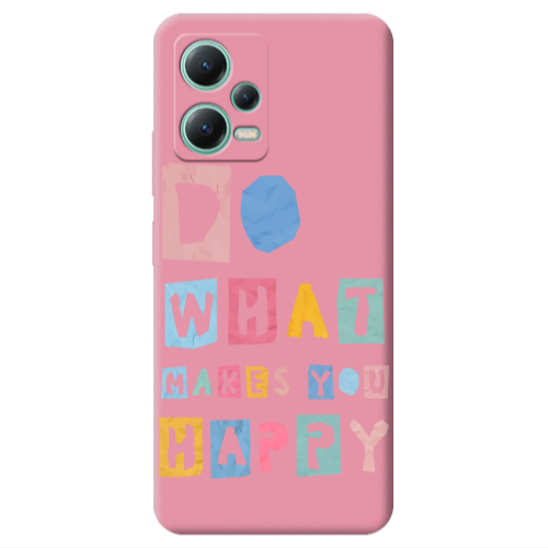 Xiaomi Redmi Note 12 Pro 5G Do What Makes Pink Colored Silicone TPU Θήκη
