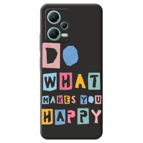 Xiaomi Redmi Note 12 Pro 5G Do What Makes Black Colored Silicone TPU Θήκη