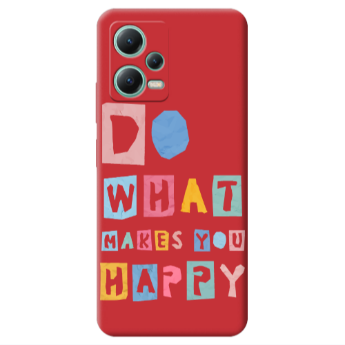 Xiaomi Redmi Note 12 Pro 5G Do What Makes Red Colored Silicone TPU Θήκη