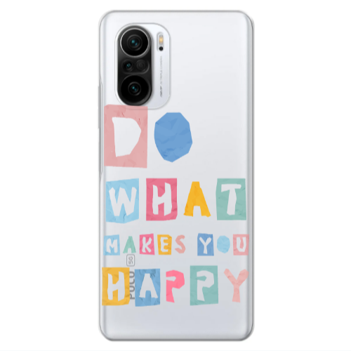 Xiaomi Poco F3 Do What Makes Transparent Silicone TPU Θήκη