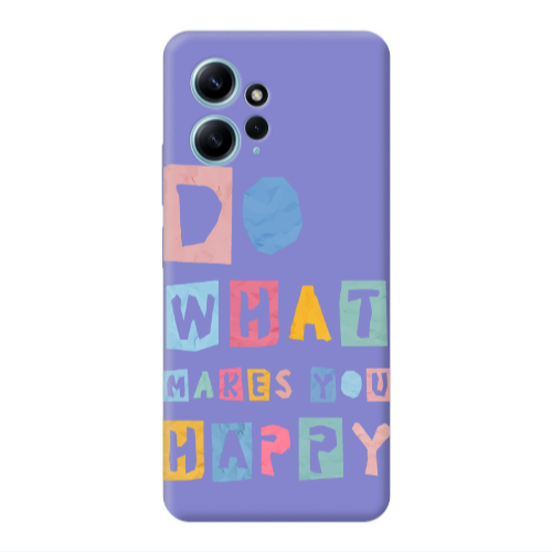 Xiaomi Redmi Note 12 4G Do What Makes Purple Colored Silicone TPU Θήκη