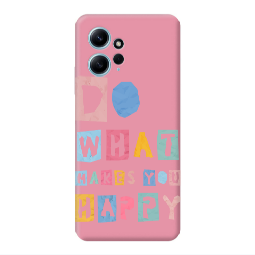Xiaomi Redmi Note 12 4G Do What Makes Pink Colored Silicone TPU Θήκη